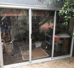 Aluminium Sliding Door 3 Panel Natural