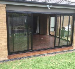 Aluminium Sliding Door 4 Panel Black