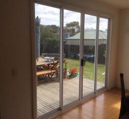 Aluminium Sliding Door 4 Panel Natural Anodised