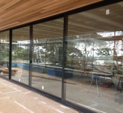 Commercial Aluminium Sliding Doors 4 Panel (during Construction)