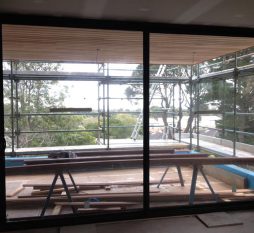 Commercial Sliding Doors 2 Panel (during Construction)