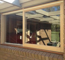 Timber Sliding Window