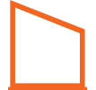 Timber Raked And Hooded Windows Orange Icon
