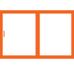 Timber Sliding Windows Orange Icon